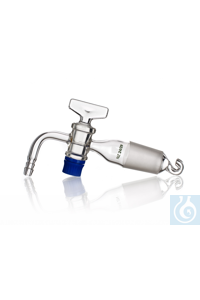 Robinet en verre pour cloche avec col RIN, NS 29/32